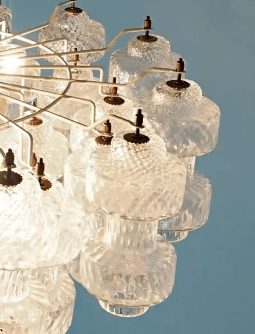 Murano Chandelier – 37 glasses- Transparent - Manorlights