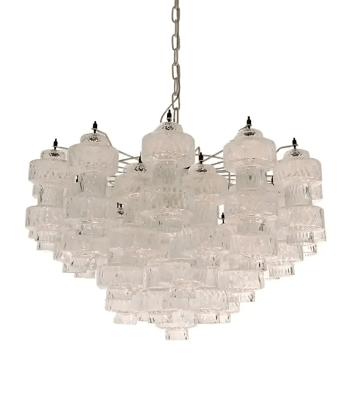 Murano Chandelier – 37 glasses- Transparent - Manorlights