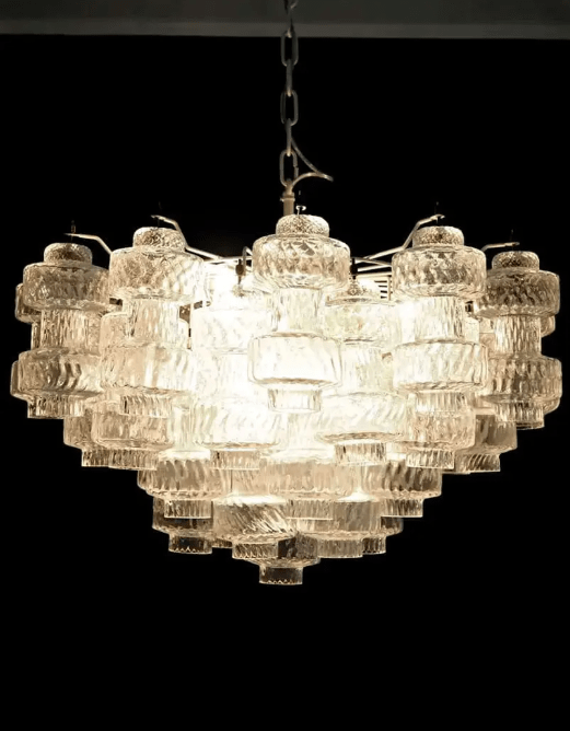 Murano Chandelier – 37 glasses- Transparent - Manorlights