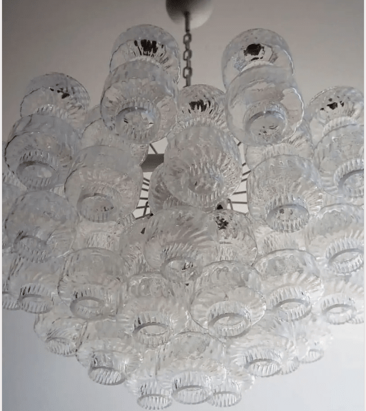 Murano Chandelier – 37 glasses- Transparent - Manorlights