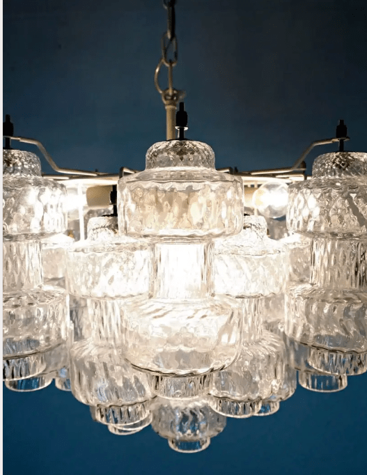 Murano Chandelier – 37 glasses- Transparent - Manorlights