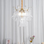 Murano Chandelier - 5 Layer D 76cm x H 78cm / ∅ 30″ x H 30.7″WhitePolished NickelBlushlighting