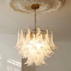 Murano Chandelier - 4 Layer ∅ 23.6″ x H 19.6″ / Dia 60cm x H 50cmWhitePolished NickelBlushlighting