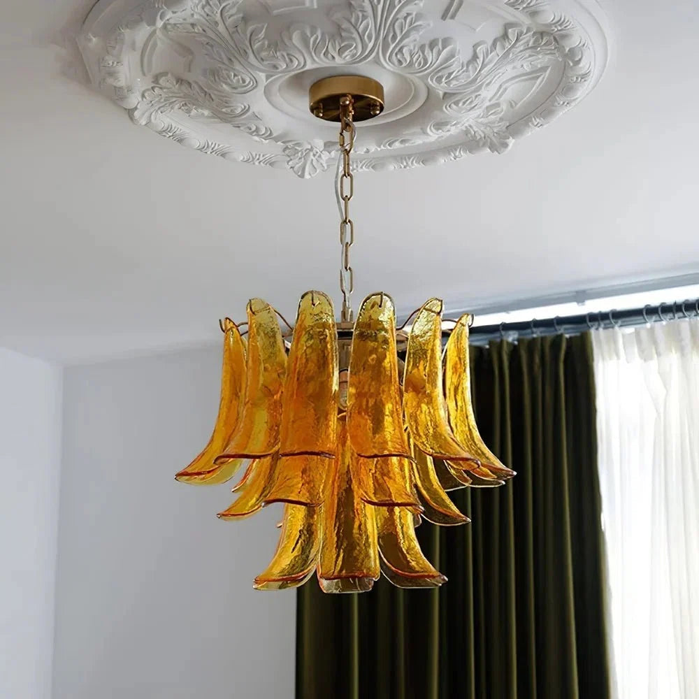 Murano Chandelier - 5 Layer D 76cm x H 78cm / ∅ 30″ x H 30.7″WhitePolished NickelBlushlighting