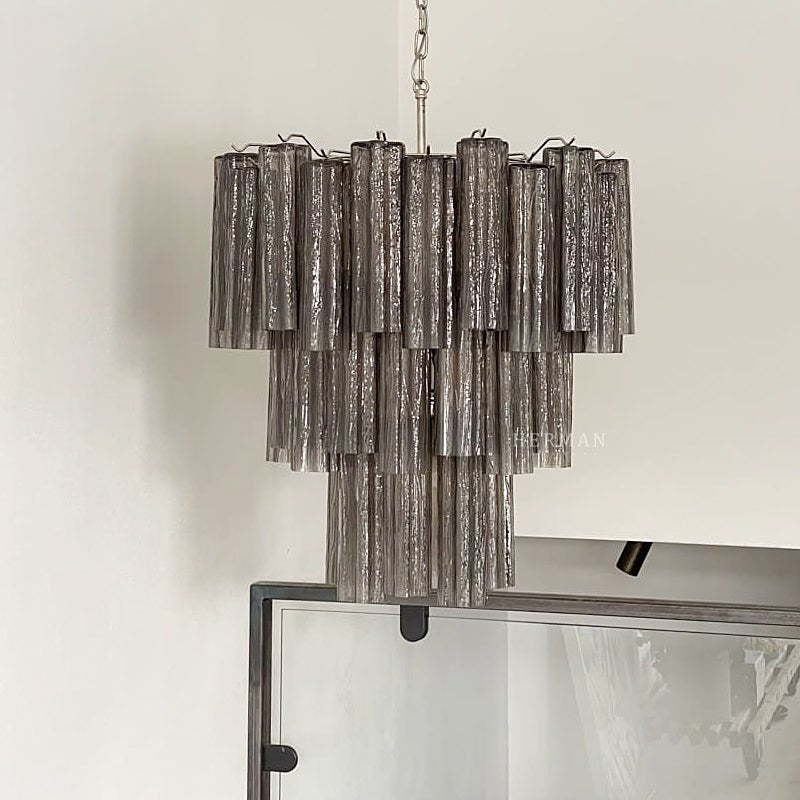 Murano Chandelier – 48 tubes – Smoked - Manorlights
