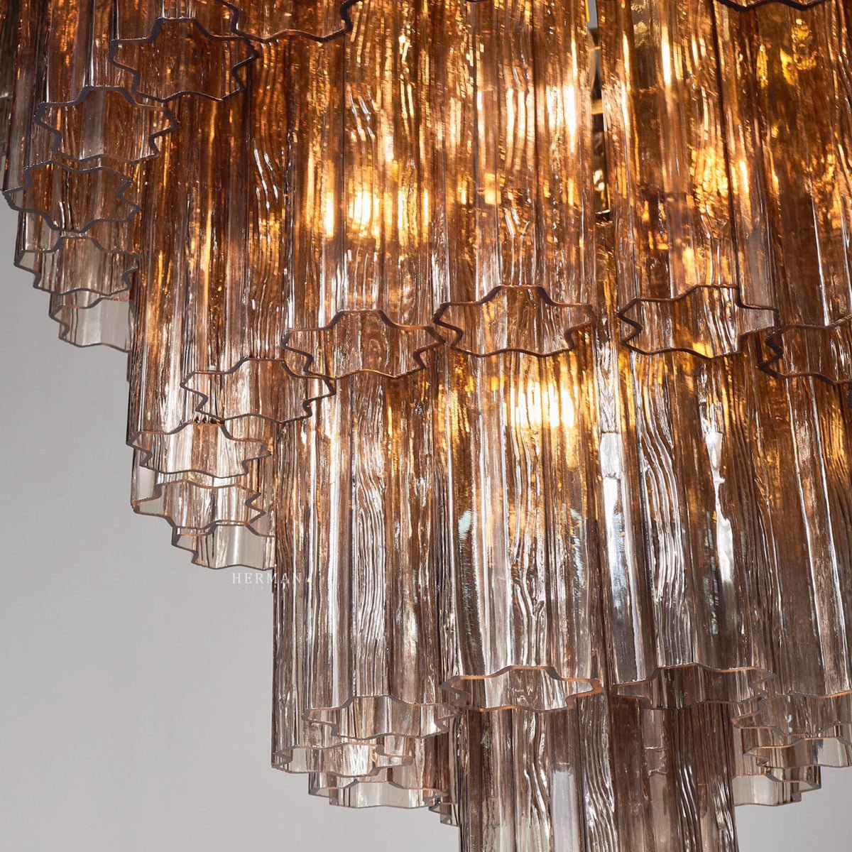 Murano Chandelier – 48 tubes – Smoked - Manorlights