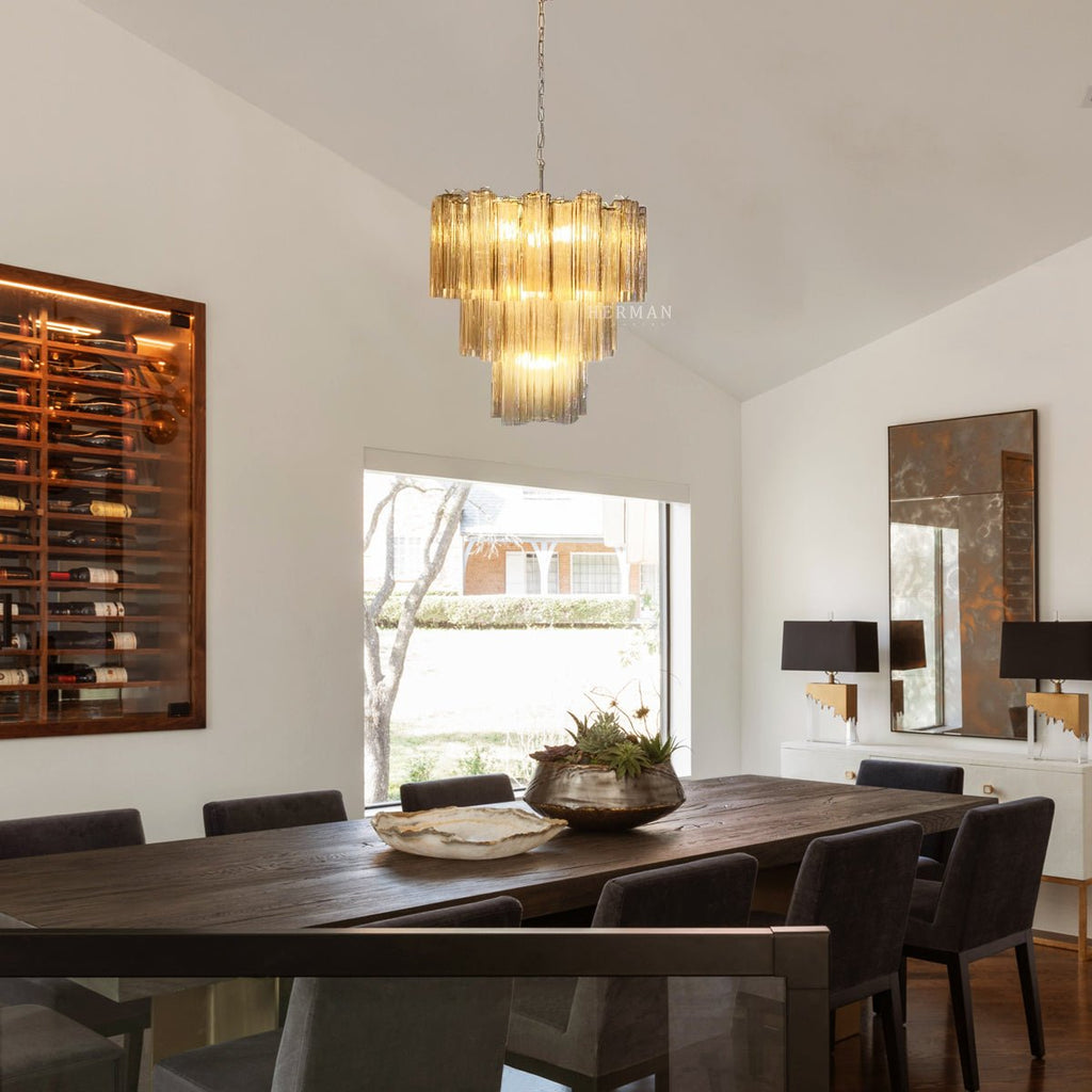 Murano Chandelier – 48 tubes – Smoked - Manorlights