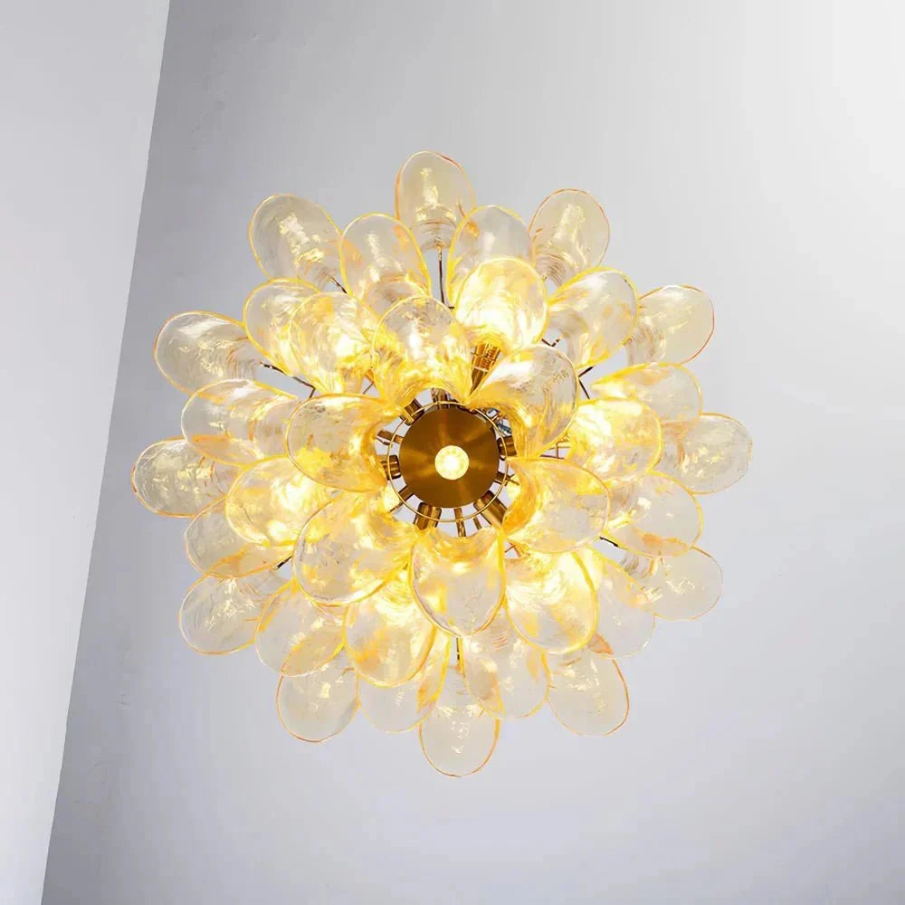 Murano Chandelier - 3 Layer ∅ 19.6″ x H 16.9″ / Dia 50cm x H 43cmWhitePolished NickelBlushlighting