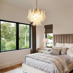Murano Chandelier - 5 Layer D 76cm x H 78cm / ∅ 30″ x H 30.7″WhitePolished NickelBlushlighting