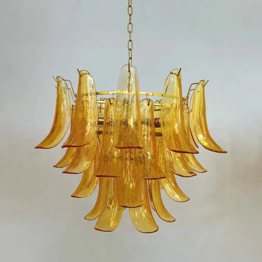 Murano Chandelier - 4 Layer ∅ 23.6″ x H 19.6″ / Dia 60cm x H 50cmWhitePolished NickelBlushlighting
