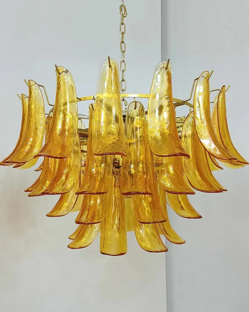 Murano Chandelier - 4 Layer ∅ 23.6″ x H 19.6″ / Dia 60cm x H 50cmWhitePolished NickelBlushlighting