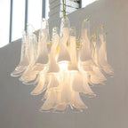 Murano Chandelier - 5 Layer D 76cm x H 78cm / ∅ 30″ x H 30.7″WhitePolished NickelBlushlighting