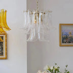 Murano Chandelier - 3 Layer ∅ 19.6″ x H 16.9″ / Dia 50cm x H 43cmWhitePolished NickelBlushlighting
