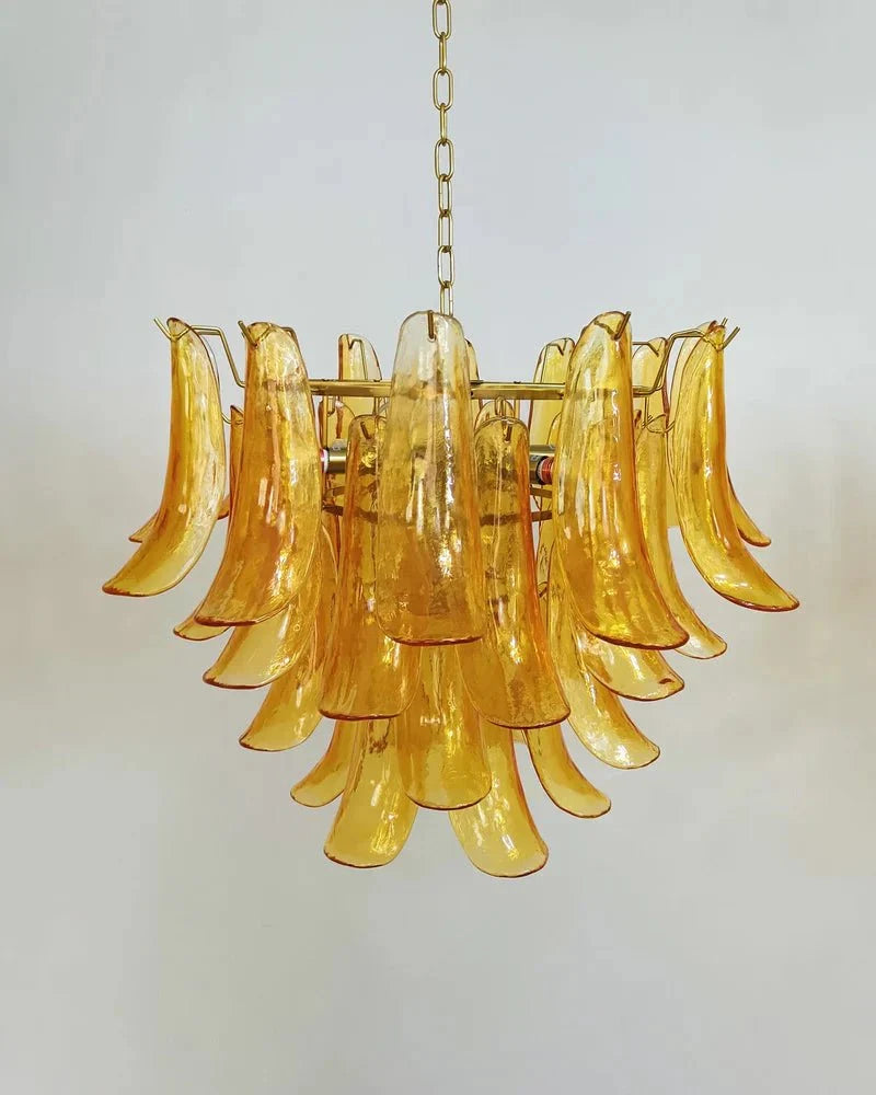 Murano Chandelier - 4 Layer ∅ 23.6″ x H 19.6″ / Dia 60cm x H 50cmWhitePolished NickelBlushlighting