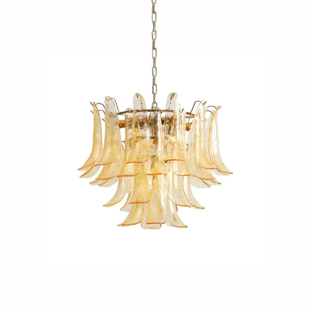 Murano Chandelier - 4 Layer ∅ 23.6″ x H 19.6″ / Dia 60cm x H 50cmWhitePolished NickelBlushlighting