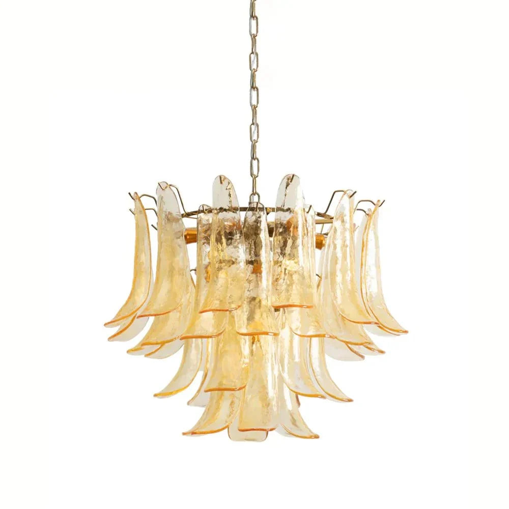 Murano Chandelier - 4 Layer ∅ 23.6″ x H 19.6″ / Dia 60cm x H 50cmWhitePolished NickelBlushlighting