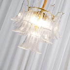 Murano Chandelier - 5 Layer D 76cm x H 78cm / ∅ 30″ x H 30.7″WhitePolished NickelBlushlighting