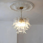 Murano Chandelier - 3 Layer ∅ 19.6″ x H 16.9″ / Dia 50cm x H 43cmWhitePolished NickelBlushlighting