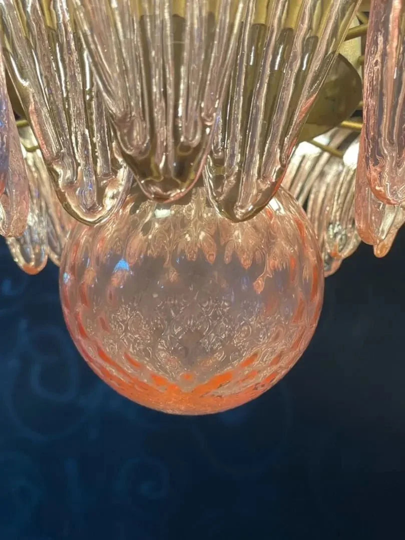 Murano Chandelier – Palmette – 58 glass – Pink - Blushlighting