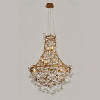 Nature-inspired Brass Tree Chandelier with Glazed Glass Flowers - Style B/D33.46"*H55.12"(D85cm*H140cm)Warm LightManorlights