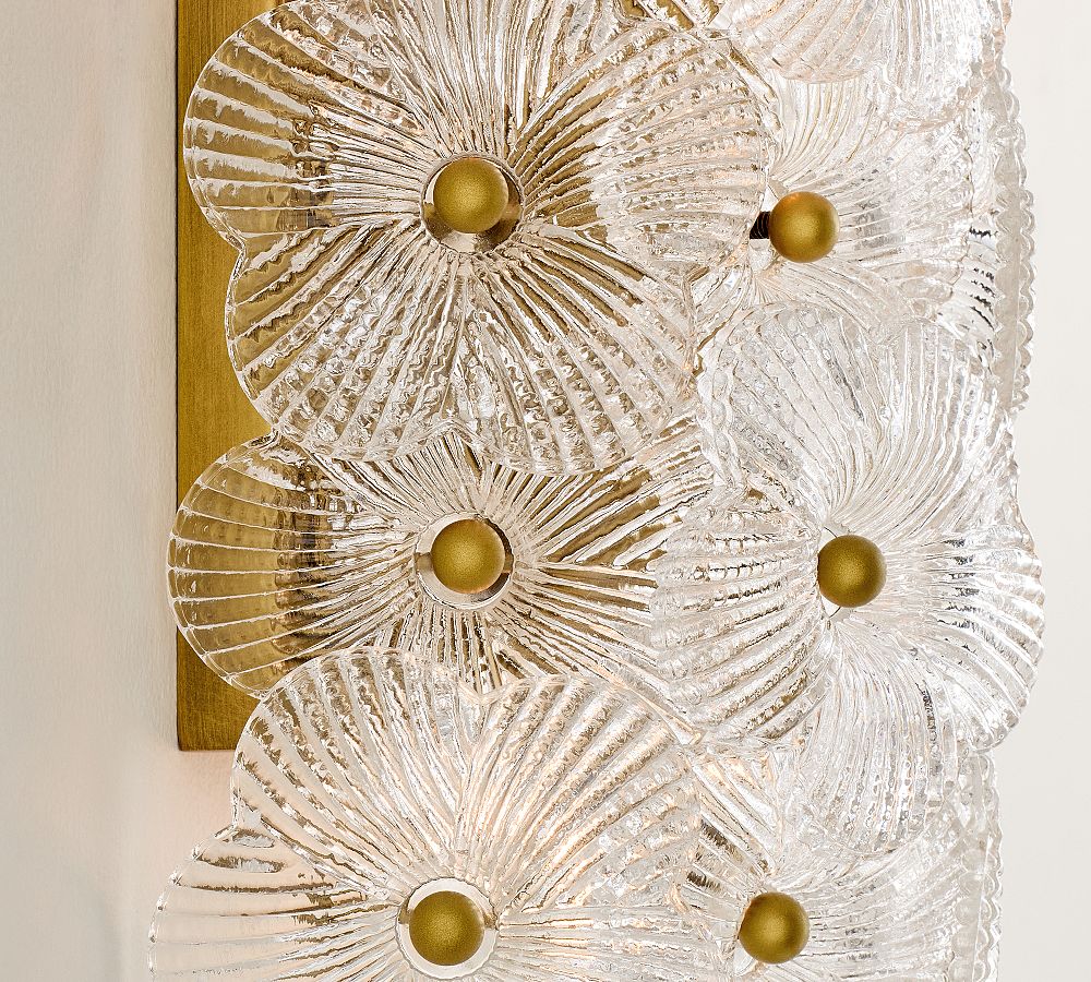 Nicolette Glass Floral Sconce (15")