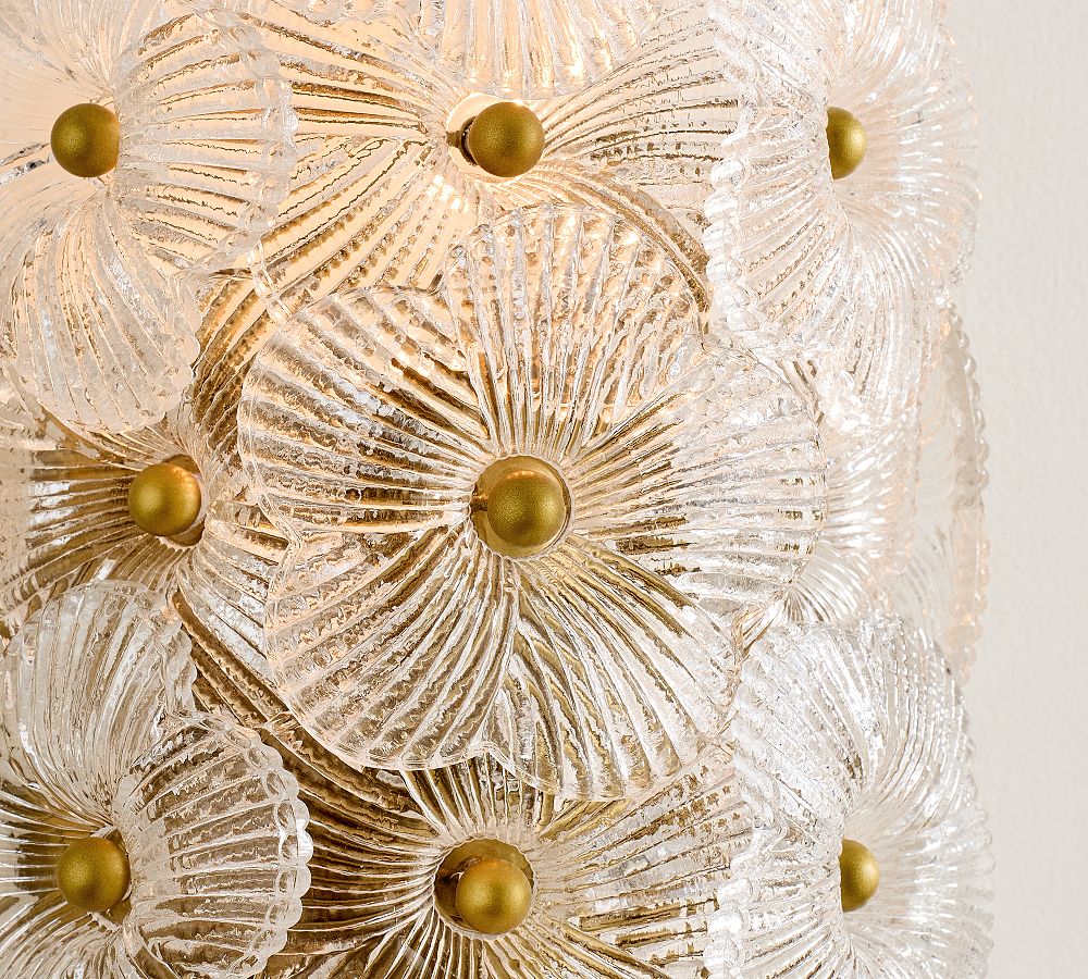 Nicolette Glass Floral Sconce (15")