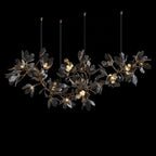 Octavia Black Branching Glass Flower Chandelier - 27.6 inches Drop Length x 19.7 inches WidthDeep Golden BrownManorlights