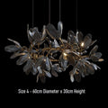 Octavia Black Branching Glass Flower Chandelier - 23.6 inches Diameter x 11.8 inches HeightDeep Golden BrownManorlights
