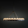 Oliver Modern Alabaster Suter Round Chandelier - 35.4″Manorlights