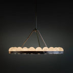 Oliver Modern Alabaster Suter Round Chandelier - 35.4″Manorlights