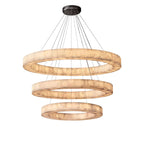OLYRA 3-TIER ROUND ALABASTER CHANDELIER 39" 47" 59"D-Manorlights