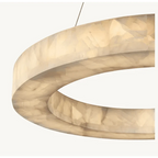 OLYRA 3-TIER ROUND ALABASTER CHANDELIER 39" 47" 59"D-Manorlights