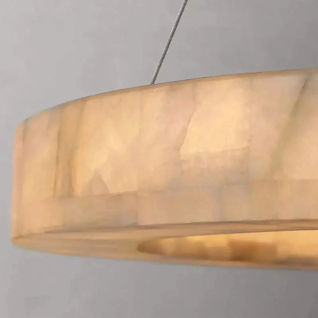 OLYRA 3-TIER ROUND ALABASTER CHANDELIER 39" 47" 59"D-Manorlights
