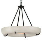 Orion Alabaster Chandelier - ∅ 33.5″ x H 31.5″BlackWarm LightManorlights