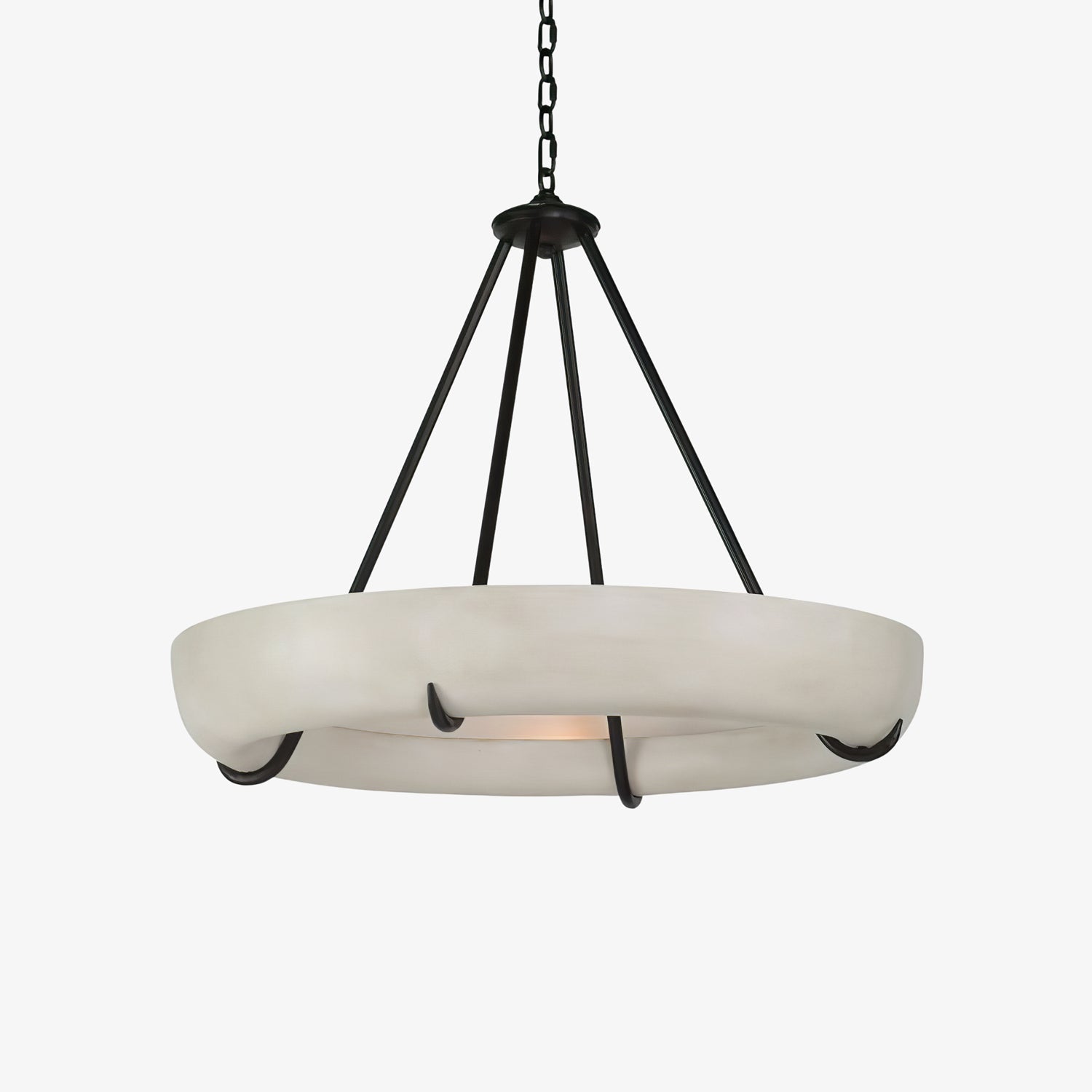 Orion Alabaster Chandelier - ∅ 33.5″ x H 31.5″BlackWarm LightManorlights