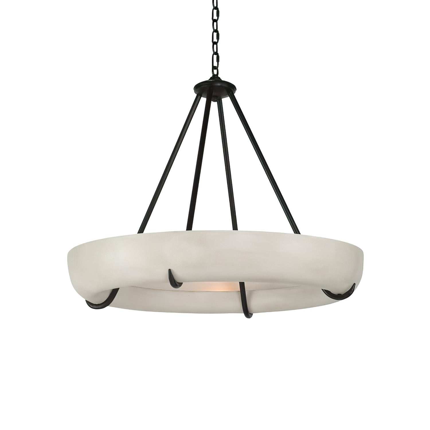 Orion Alabaster Chandelier - ∅ 33.5″ x H 31.5″BlackWarm LightManorlights