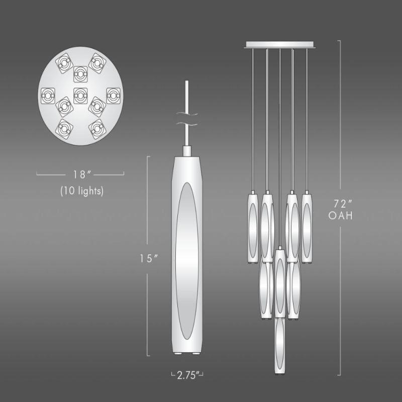 Osleride 10 Light Circular Chandelier -  -  Manorlights