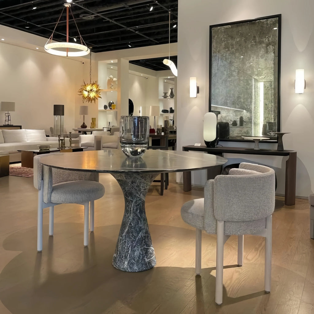 Oslo L1P Pendant Alabaster Chandelier, Halo Ring Chandelier With canopy Over Dining Table-Chandelier-Manorlights