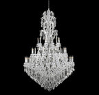 Oversized Luxury Traditional Gold/Chrome Candle Branch Crystal Chandelier for 2 - story/Duplex Buildings - D59.1"*H92.3"ChromeWarm LightManorlights