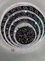 Oversized Modern Creative Flush Mount Round Multi-layers Crystal Pendant Chandelier for Living/Dining Room/Hallway-Manorlights