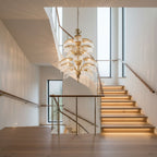 Palmera Brass Crystal Chandelier - ∅37.4″ x H 41.7″Brass & ClearManorlights