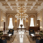 Palmera Brass Crystal Chandelier - ∅37.4″ x H 41.7″Brass & ClearManorlights