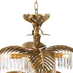 Palmera Brass Crystal Chandelier - ∅37.4″ x H 41.7″Brass & ClearManorlights