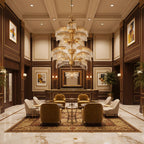 Palmera Brass Crystal Chandelier - ∅37.4″ x H 41.7″Brass & ClearManorlights
