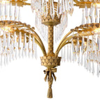 Palmera Brass Crystal Chandelier - ∅37.4″ x H 41.7″Brass & ClearManorlights