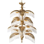 Palmera Brass Crystal Chandelier - ∅37.4″ x H 41.7″Brass & ClearManorlights