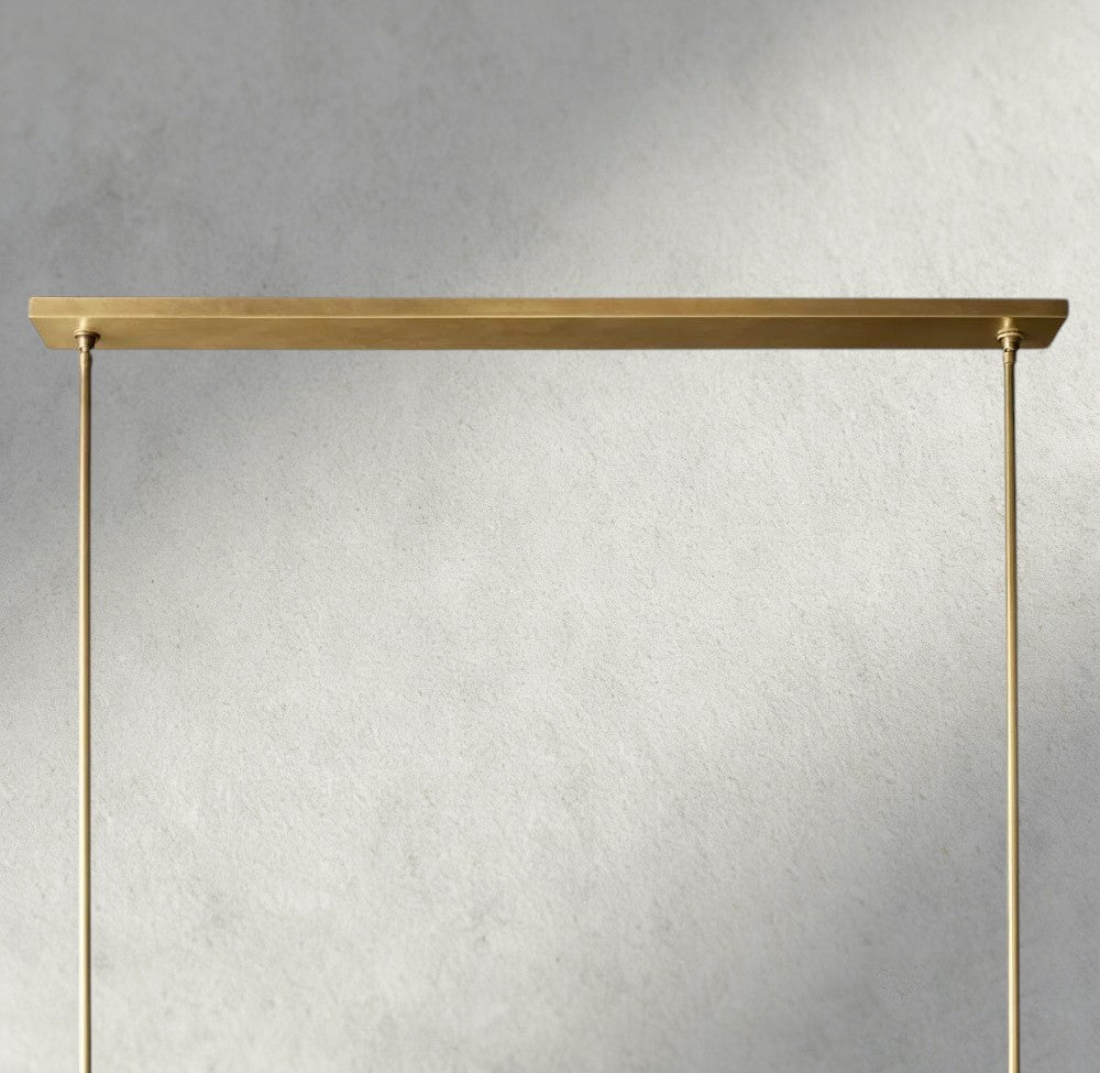 Pauillac Fabric Shade Linear Chandelier 49", 60"-chandelier-Manorlights