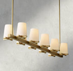 Pauillac Fabric Shade Linear Chandelier 49", 60"-chandelier-Manorlights