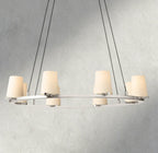 Pauillac Fabric Shade Round Chandelier 36", 48", 60"-chandelier-Manorlights