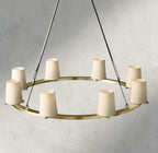 Pauillac Fabric Shade Round Chandelier 36", 48", 60"-chandelier-Manorlights